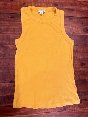 Banana Republic Yellow Ribbed Tank Top - M
